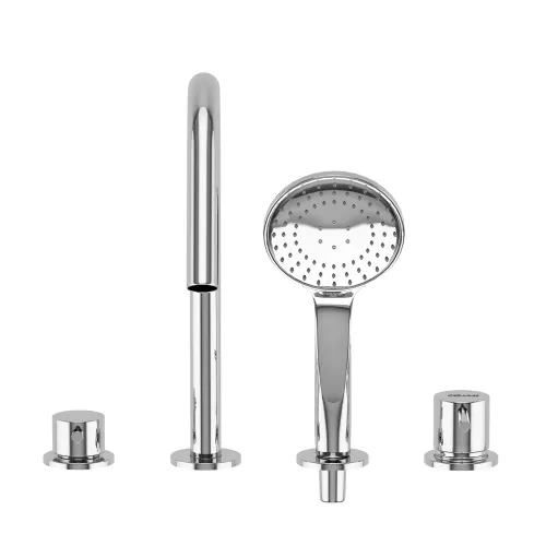 Смеситель на борт ванны CEZARES LEAF-BVDM4-L-01, Выбрать цвет: Хром, изображение 3