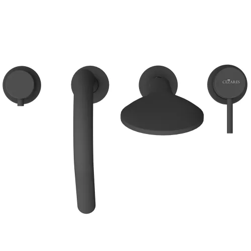 Смеситель на борт ванны CEZARES LEAF-BVDM4-L-NOP, Выбрать цвет: Черный, изображение 5