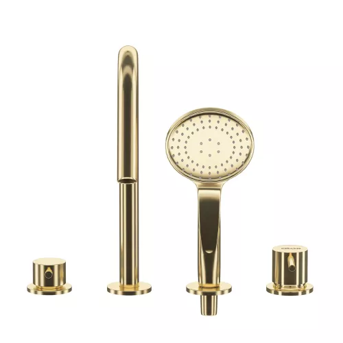 Смеситель на борт ванны CEZARES LEAF-BVDM4-L-SR, Выбрать цвет: Золото, изображение 3