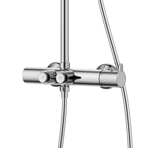 Душевая стойка CEZARES ECO-CD-T-01 термостат, Выбрать цвет: Хром, изображение 2
