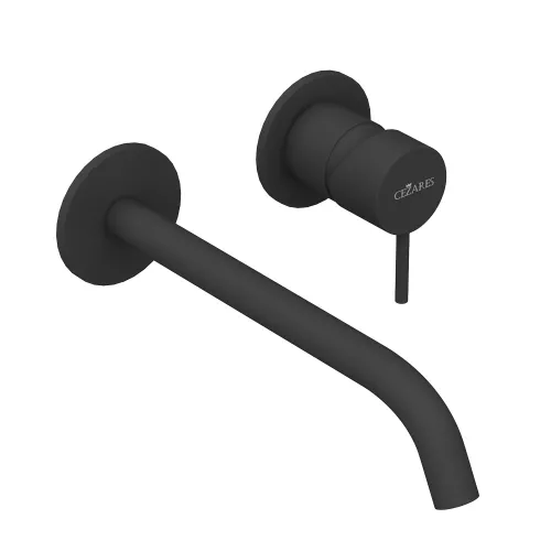 Смеситель для раковины встраиваемый CEZARES LEAF-BLI2-L-NOP, Выбрать цвет: Чёрный, изображение 2