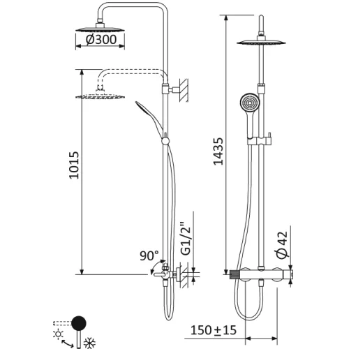 Душевая стойка CEZARES LEAF-CDA-30-L-01, изображение 7