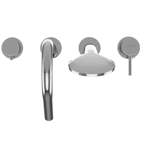 Смеситель на борт ванны CEZARES LEAF-BVDM4-L-01, Выбрать цвет: Хром, изображение 5