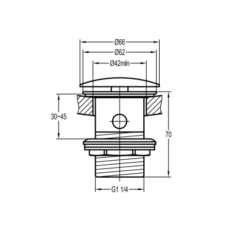 Донный клапан CEZARES ECO-SAT-BORO, изображение 3