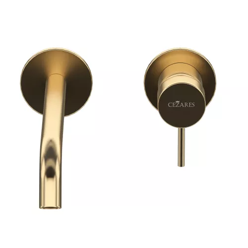 Смеситель для раковины встраиваемый CEZARES LEAF-BLI2-L-SR, Выбрать цвет: Золото, изображение 3