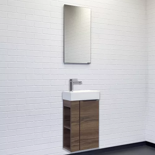 Тумба-умывальник Comforty Матэ-40 с раковиной Comforty 9140, Выбрать цвет: Дуб темно-коричневый, изображение 4