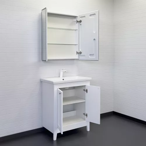 Тумба-умывальник Comforty Классик-70 белый матовый с раковиной Como 70, изображение 5