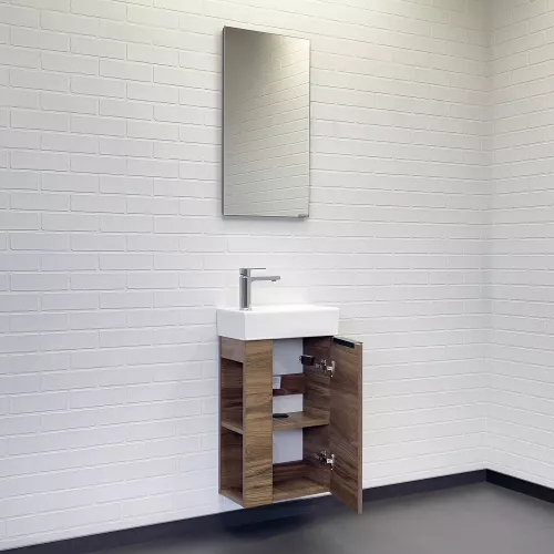 Тумба-умывальник Comforty Матэ-40 с раковиной Comforty 9140, Выбрать цвет: Дуб темно-коричневый, изображение 5