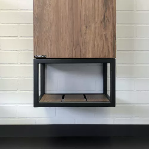 Шкаф-колонна Comforty Порто-35 дуб темно-коричневый, Выбрать цвет: Дуб темно-коричневый, изображение 3