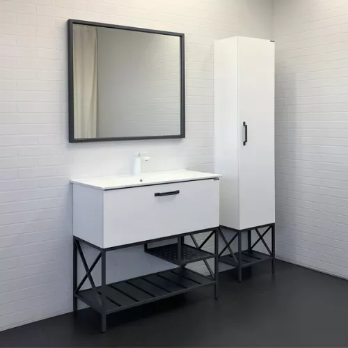 Шкаф-колонна Comforty Бредфорд-40 белый/графит, изображение 5