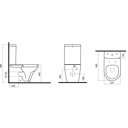 Унитаз напольный AM.PM Inspire C508607WH с сид. микролифт, универс. выпуск, изображение 12