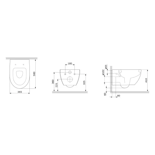 Унитаз подвесной AM.PM Awe C111738WH c сиденьем микролифт, белый, изображение 12