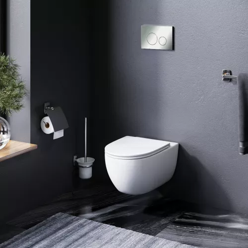 AM.PM Комплект инсталляция с клав Pro L глянц хром с подв унит Awe FlashClean с сид м/лифт, изображение 2