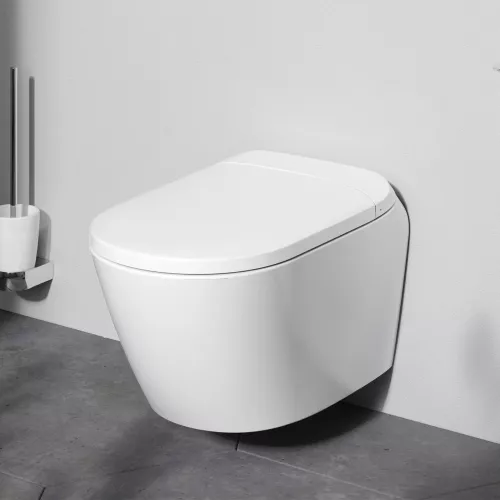 AM.PM Sensation подвесной унитаз с интегрированным электронным биде TouchReel, изображение 3