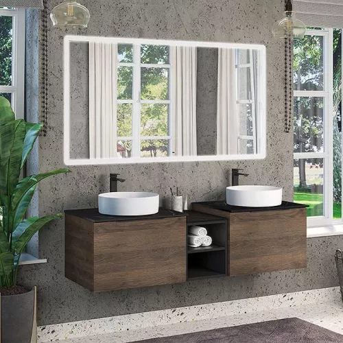 Зеркало для ванной Comforty Портленд-150 LED-подсветка, бесконтактный сенсор, изображение 4