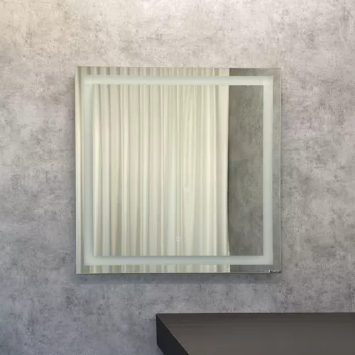 Зеркало Comforty Квадрат 75/90 светодиодная лента, бесконтактный сенсор, Выбрать размер: 75, изображение 4