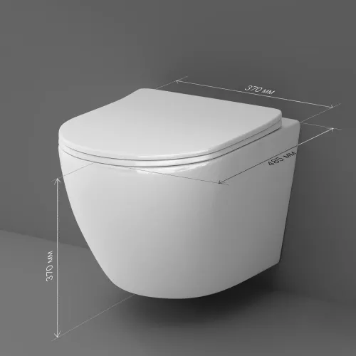 AM.PM Like подвесной унитаз AquaSpin с сид м/лифт, изображение 11
