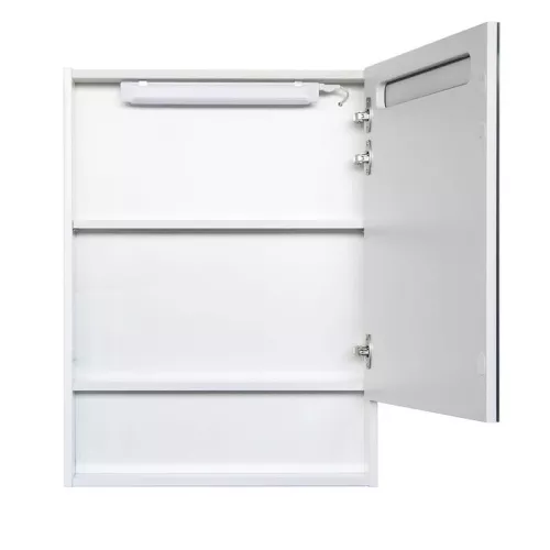 Зеркало-шкаф Comforty Никосия-60 LED-подсветка белый глянец, Выбрать цвет: Белый глянец, изображение 3