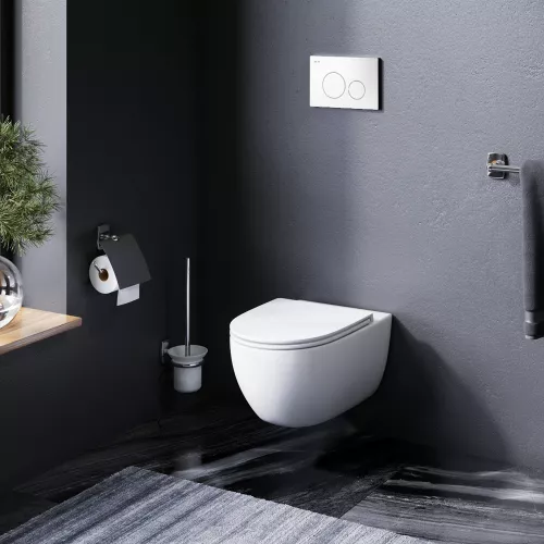 AM.PM Комплект инсталляция с клав Pro L белый с подвесным унитазом Awe FlashClean с сид м/л, изображение 2