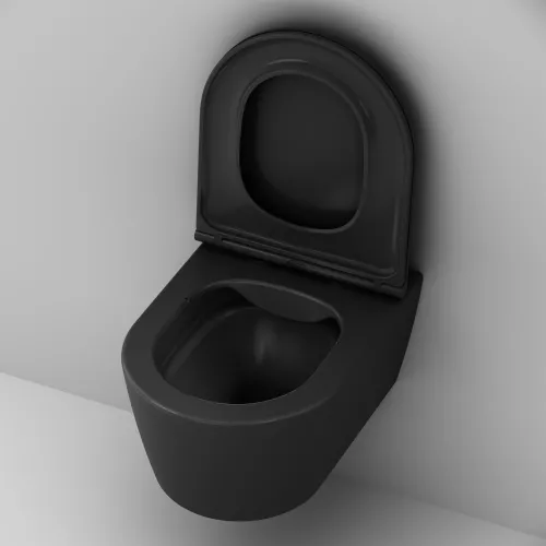 AM.PM Func подвесной унитаз 49 см FlashClean с сиденьем микролифт, черн мат, изображение 6