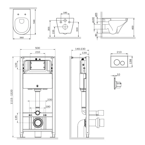 AM.PM Инсталл с клав Pro L глянц хром с подв унит Inspire FlashClean с сид м/л, изображение 9