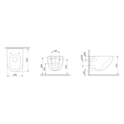 Унитаз подвесной AM.PM Sensation C301700WH безободковый c сид. микролифт, белый, изображение 12
