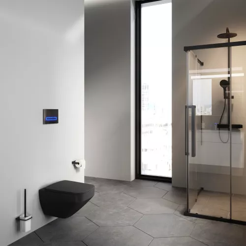 AM.PM Inspire V2.0 подвесной унитаз FlashClean с сиденьем микролифт, черн мат, изображение 4