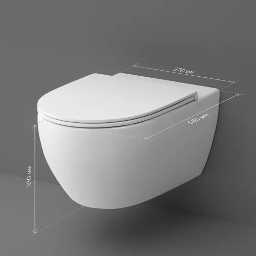 Унитаз подвесной AM.PM Awe C111700WH безободковый c сиденьем микролифт, белый, изображение 10