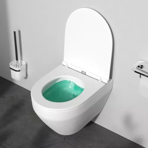 AM.PM Spirit V2.0 подвесной унитаз FlashClean с сиденьем микролифт, бел мат, изображение 3