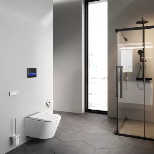 AM.PM Inspire подвесной унитаз с интегрированным электронным биде, изображение 5