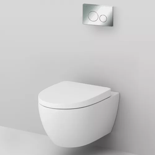 AM.PM Комплект инсталляция с клав Pro L глянц хром с подвесным унитазом Awe с сид м/лифт, изображение 3