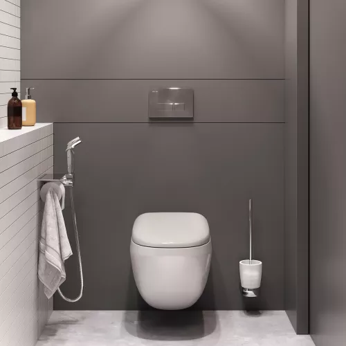 AM.PM Sensation набор подвесной унитаз с гиг.душем, изображение 2