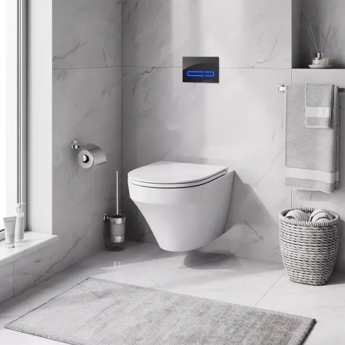 AM.PM Инсталляция с клав Touchless Pro стекло, чёрн с подв унит Inspire FlashClean с сид м/л, изображение 2