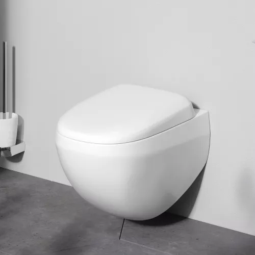 Унитаз подвесной AM.PM Sensation C301700WH безободковый c сид. микролифт, белый, изображение 2