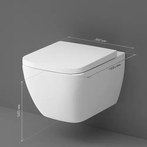 AM.PM Gem подвесной унитаз FlashClean с сиденьем микролифт, изображение 11