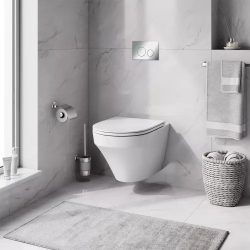 AM.PM Инсталл с клав Pro L глянц хром с подв унит Inspire FlashClean с сид м/л, изображение 2