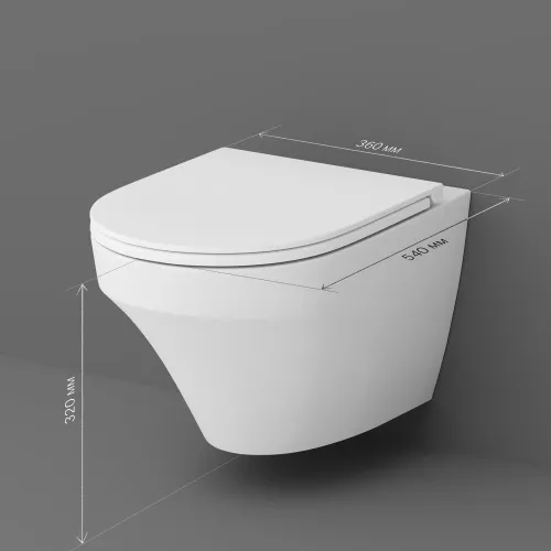 Унитаз подвесной AM.PM Inspire C501700WH безободковый c сид. микролифт, белый, изображение 10