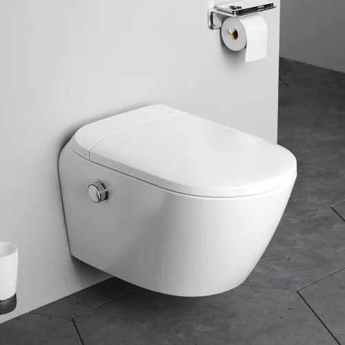 AM.PM Sensation подвесной унитаз с интегрированным электронным биде TouchReel, изображение 2