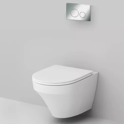 AM.PM Инсталл с клав Pro L глянц хром с подв унит Inspire FlashClean с сид м/л, изображение 3