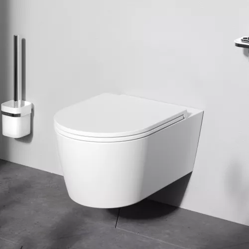 AM.PM  Func подвесной унитаз 54 см FlashClean с сиденьем микролифт, бел мат, изображение 2