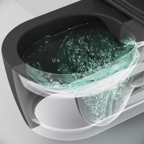 AM.PM  Func подвесной унитаз 54 см FlashClean с сиденьем микролифт, черн мат, изображение 8