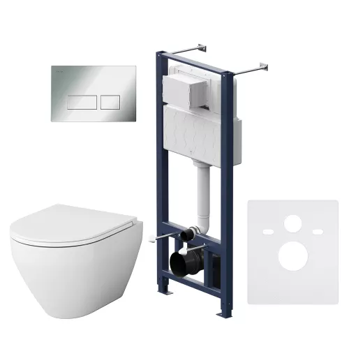 AM.PM Инсталл с клав Pro S глянц хром с подв унит Spirit V2.0 FlashClean с сид м/л