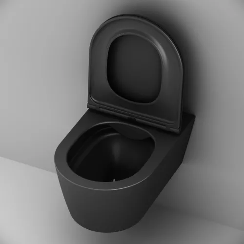 AM.PM  Func подвесной унитаз 54 см FlashClean с сиденьем микролифт, черн мат, изображение 6