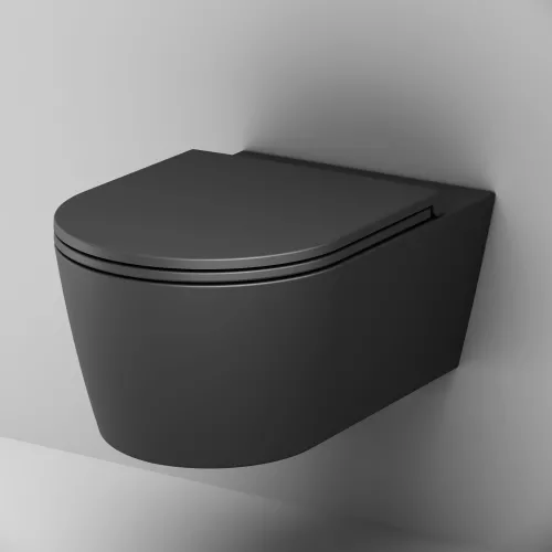 AM.PM  Func подвесной унитаз 54 см FlashClean с сиденьем микролифт, черн мат, изображение 5