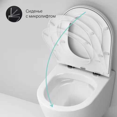 AM.PM Sense подвесной унитаз FlashClean с сиденьем микролифт, изображение 10