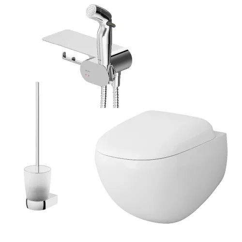 AM.PM Sensation набор подвесной унитаз с гиг.душем, изображение 3