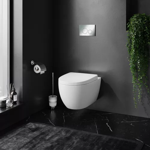 AM.PM Комплект инсталляция с клав Pro L глянц хром с подвесным унитазом Awe с сид м/лифт, изображение 2