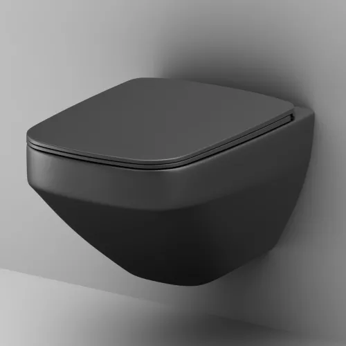 AM.PM Inspire V2.0 подвесной унитаз FlashClean с сиденьем микролифт, черн мат, изображение 5