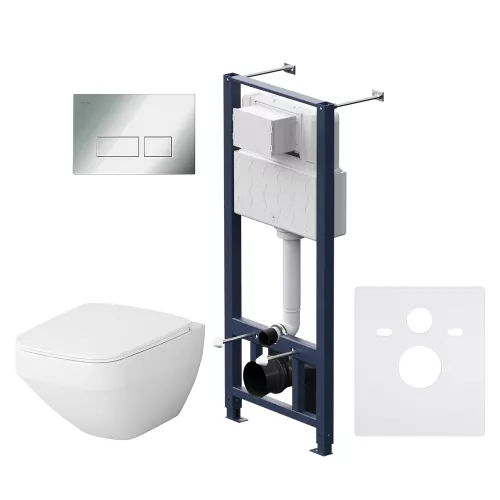 AM.PM Инсталл с клав Pro S глянц хром с подв унит Inspire V2.0 FlashClean с сид м/л