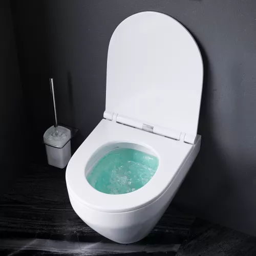 AM.PM Spirit V2.0 Унитаз подвесной  C701700WH безободковый c сиденьем микролифт 57WH, белый, изображение 3